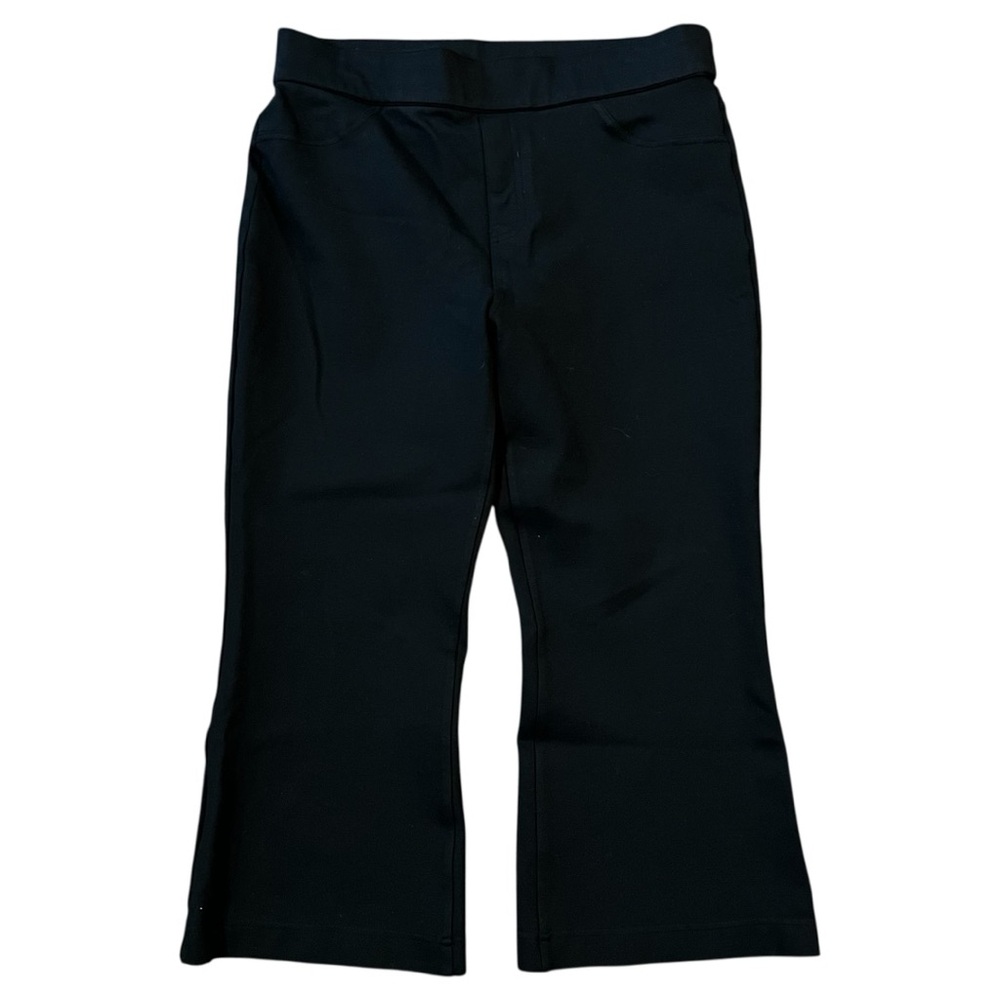 SPANX The Perfect Pant Black Crop Flare 20260 Ponte Back Pockets XL Petite